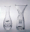 Modern minimalist cut Crystal Vases