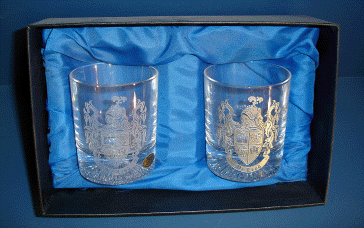Plain crystal Whiskey tumblers - Boxed in pairs